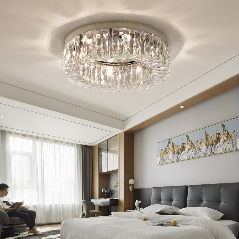 简约现代水晶吸顶灯客厅灯2021年新款轻奢卧室灯主卧led北欧灯具