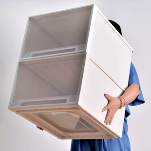 抽屉式收纳置物箱塑料透明衣柜储物箱家用衣物特大号衣服整理盒子