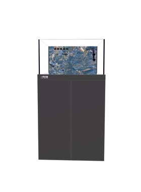 一乐优品2025新款简约铝合金柜门款金鱼缸80兰寿缸60方缸70底滤缸