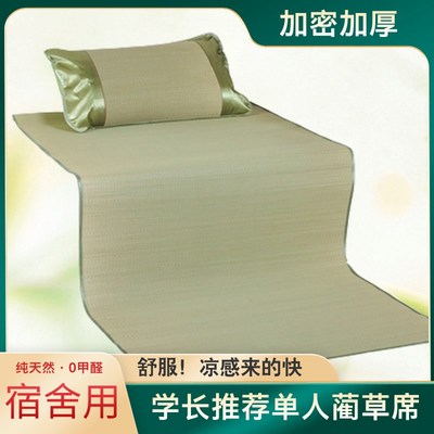 绿健天然蔺草席单人学生宿舍1.2米夏季0.9m床寝室水洗夏天凉席子