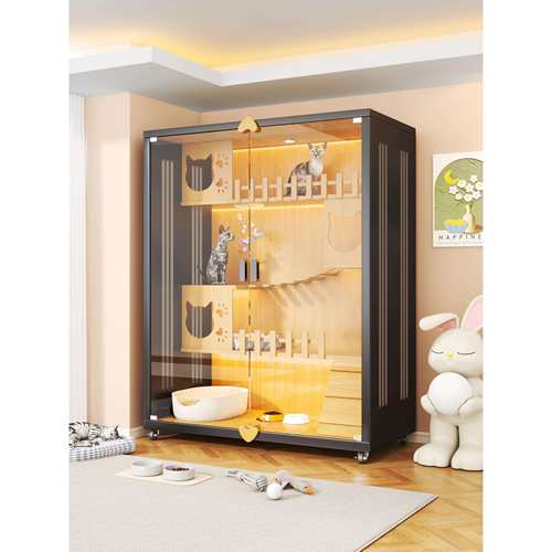 猫别墅猫舍猫笼子爬架一体猫窝室内家用超大自由空间猫柜猫房猫屋