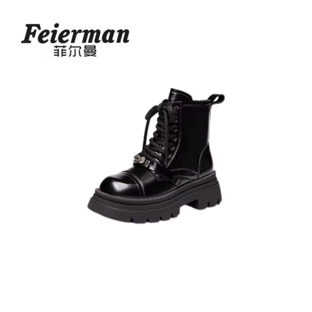 【玉米专享】FeierMan&Corn秋冬骑士小短靴英伦风马丁靴56911