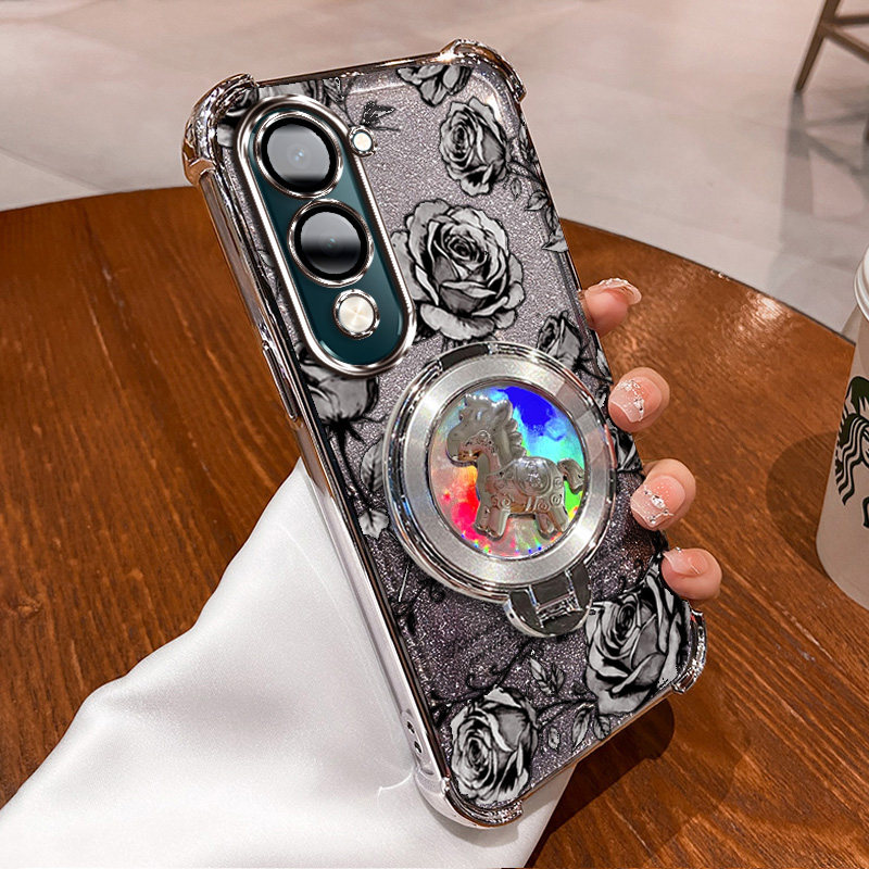 VIVOY29S玫瑰印花旋转陀螺支架手机壳vivoy29s新年款国风国潮全包防摔软边框防摔气囊镜头全包ins风网红款,3C数码配件,手机保护套/壳,淘宝优惠券,粉丝福利购,淘宝优惠卷