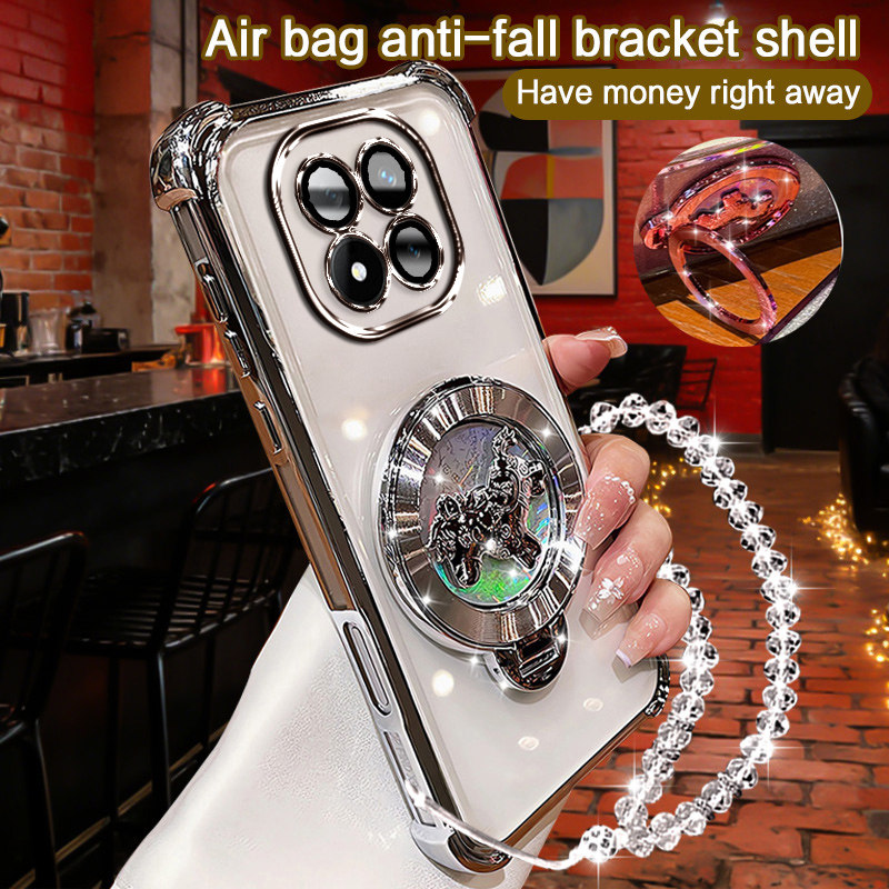 小米pocox7手机壳全包电镀磁吸支架高级感小米POCOX7马上有钱男女通用防指纹防汗耐磨网红同款潮流保护壳