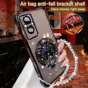 opporeno7z手机壳国外版新年款全包电镀磁吸支架高级感OPPORENO7Z马上有钱男女通用防刮防摔轻薄简约保护壳