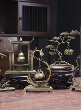 创意倒流香炉奔月悬福中华情熏香吊球中式禅意家居摆件室内檀香