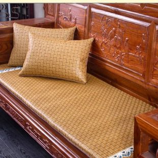 联邦椅垫子 客厅冰藤防滑春秋椅老式 夏季 红木沙发坐垫加厚藤席中式