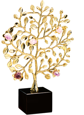 水晶发财树摆件轻奢高档客厅酒柜电视柜家居软装T饰品乔迁新居礼