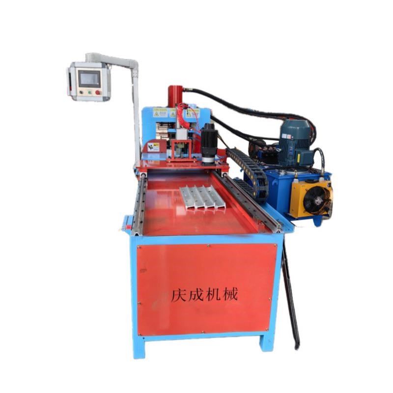 全自动扁铁设备数控冲孔切断一体冲孔机钢板打孔U机双工位冲孔机