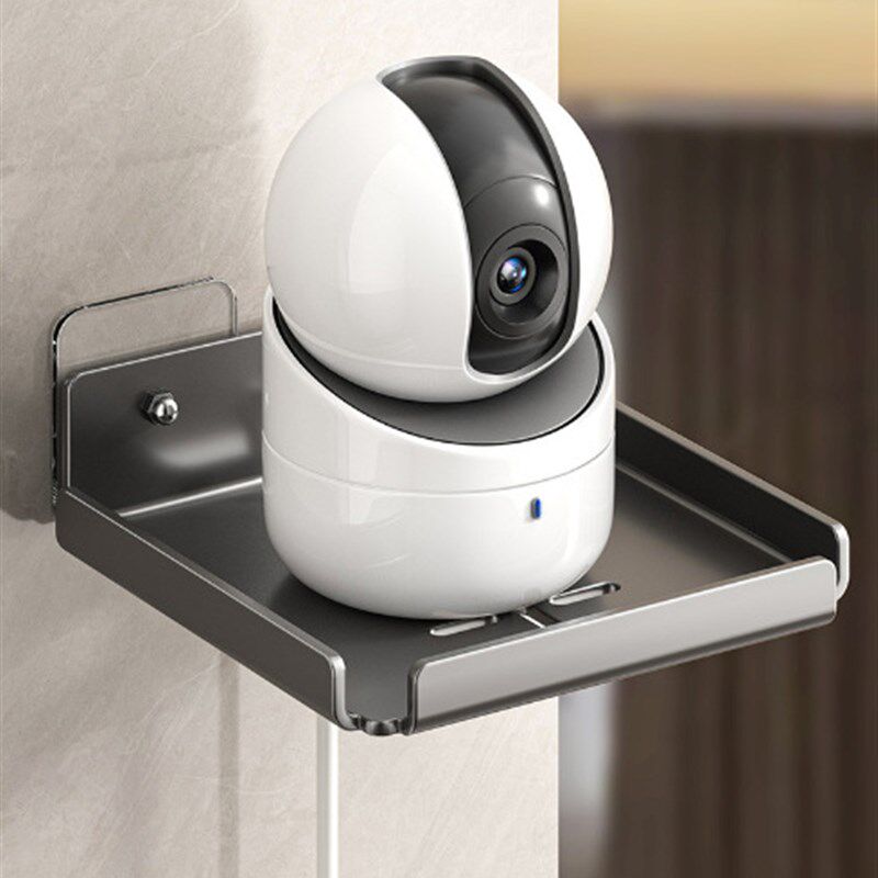 摄像头支架免打孔家用墙上置物架路由器机顶盒放置室内外监控支架