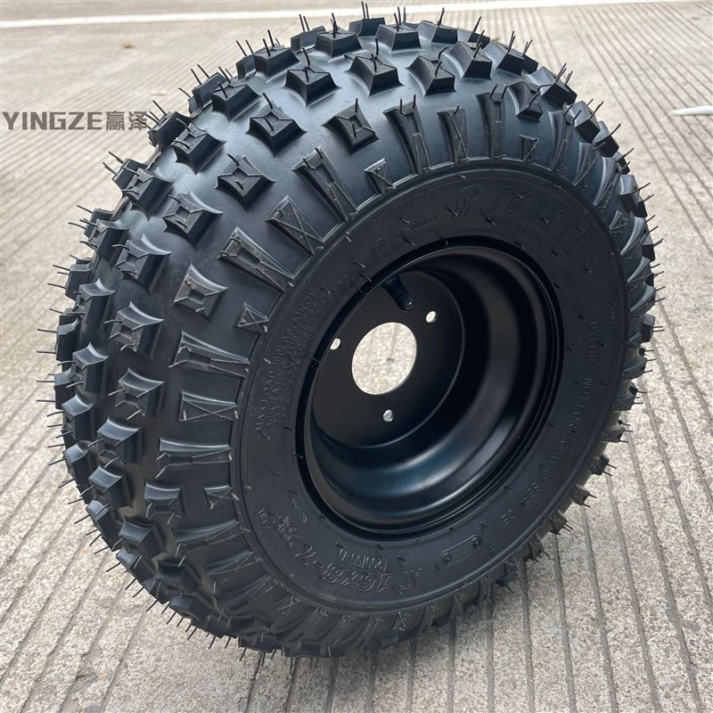 改装四轮沙滩车卡丁车配件16X8-7寸方块轮胎轮毂真空胎轮圈