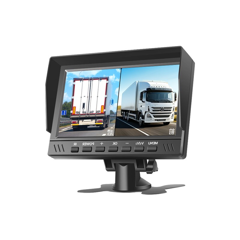 超高清二路监控货车行车记录仪前后双录镜头倒车影像一体机12V24V