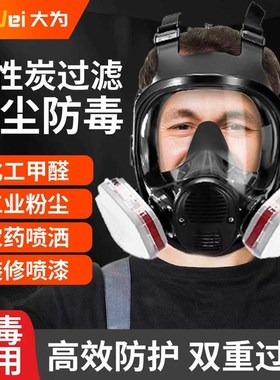 德国有限空间防毒面具硫化氢有毒气体防护面罩喷漆防毒面罩透气