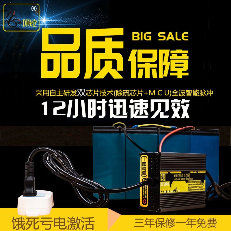 电动车电瓶亏电修复两轮电瓶车0V铅酸电池除硫仪脉冲修复机激活器