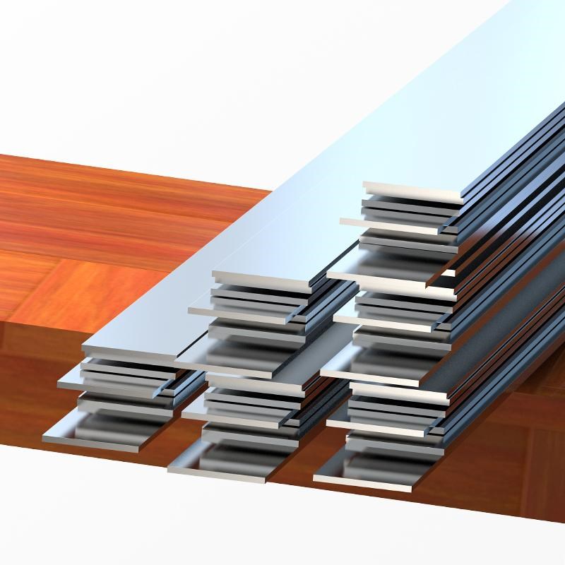 304/201不锈钢扁铁光面扁钢双B面抛光面钢条实心方钢拉丝6米可订