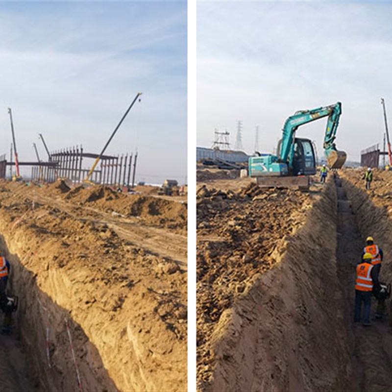 工程施工照片 PkS修图P图处理沟槽软基砂砾石换填边坡喷锚钢板桩