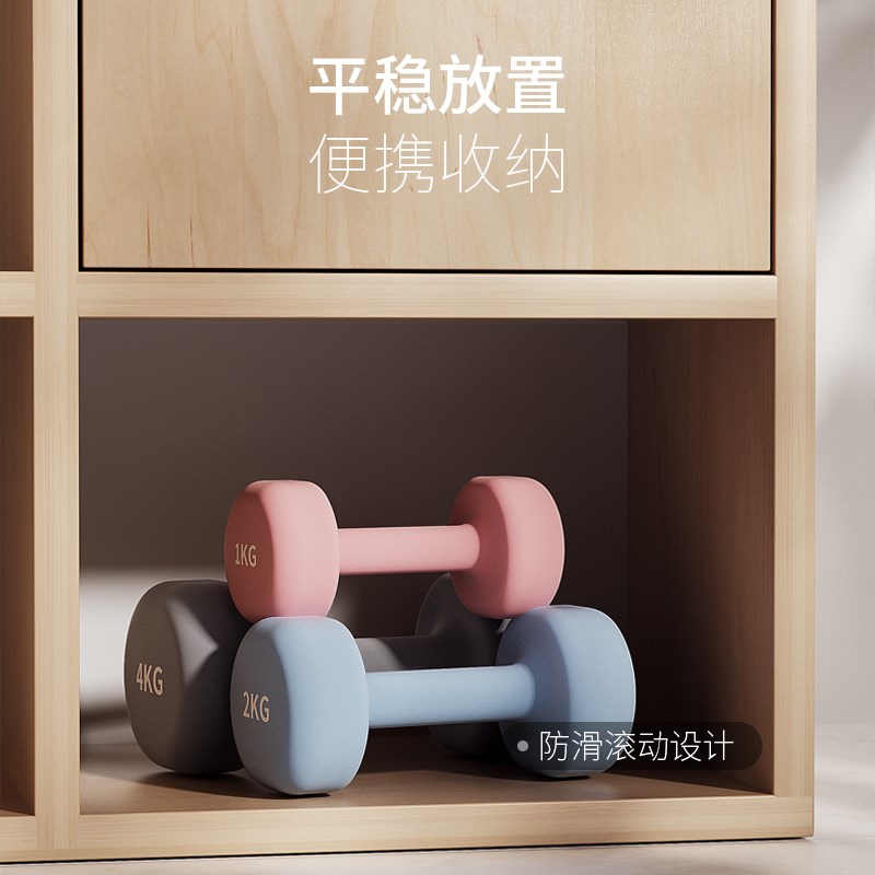 哑铃女士a健身家用器材实心铸铁小重量男士力量组合瘦手臂2KG一对