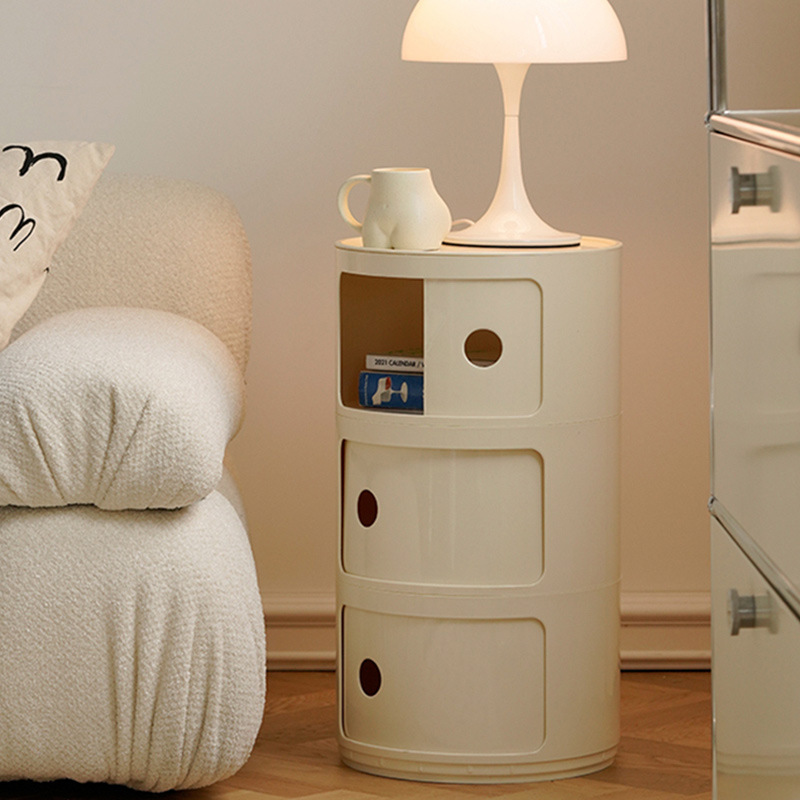 奶油风创意收纳柜多层客厅卧室床头柜儿童房轻奢高U档收纳柜高级