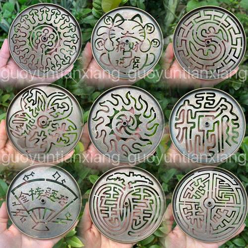 纯铜香篆纂香拓香印香模厘米香道用具品打拓大号香篆铜提