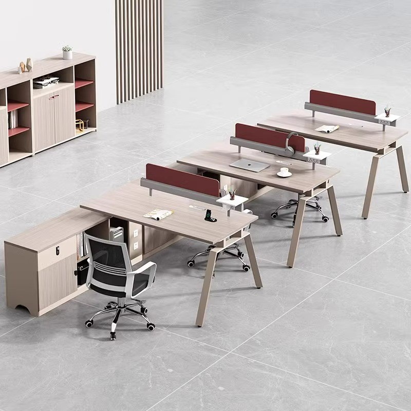 办公桌椅组合简约现代职员双人办公桌面对面四人S位卡座办公室家