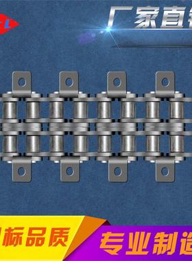 工业传动链条现货供应BAAAAA双排双侧单孔弯板链条