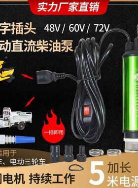 48伏抽油泵72V抽水泵60伏电动小型潜水泵抽油机柴油油泵