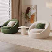 意式 网红单人小沙发客厅懒人单椅简约美容院影楼民宿休闲洽谈桌椅