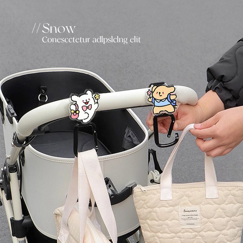 送花小狗电动车挂钩前置通用婴儿推车电瓶车挂物S钩摩托车置物神