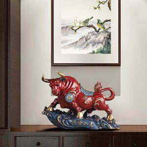 《牛转乾坤》全铜牛摆件玄关开业礼品办公室装饰品牛气冲天工艺品