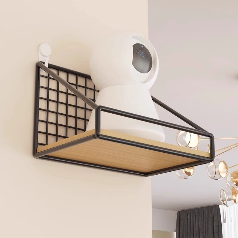 摄像头室内支架免打孔监控家用室外墙上置物架路由器放置底座架子