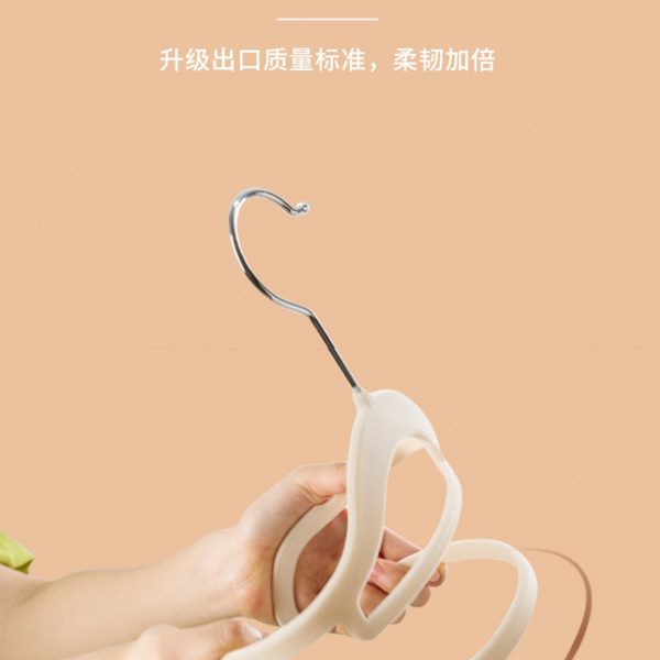 日式植绒透光衣架无痕防滑整理师专用阳台晾衣架宿舍用品晾晒神器