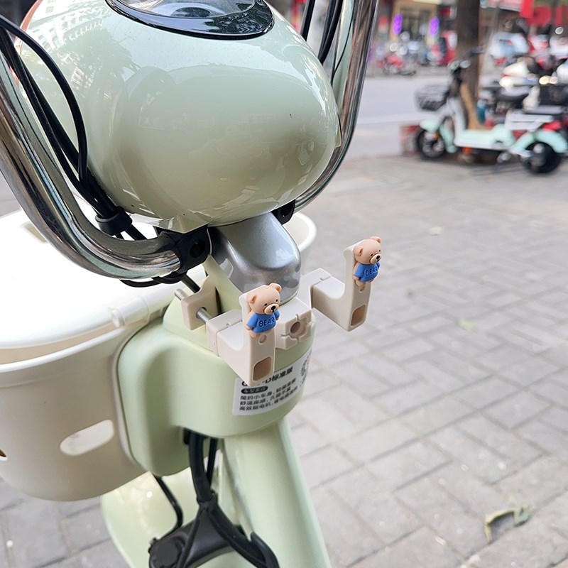 适用雅迪C10-D电动车挂钩前置通用强力承重电瓶自行车挂物钩配件