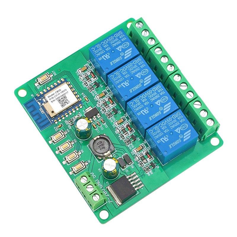 涂鸦四路WiFi远程继电器模块 支持自锁 定时手机APP控制智能开关