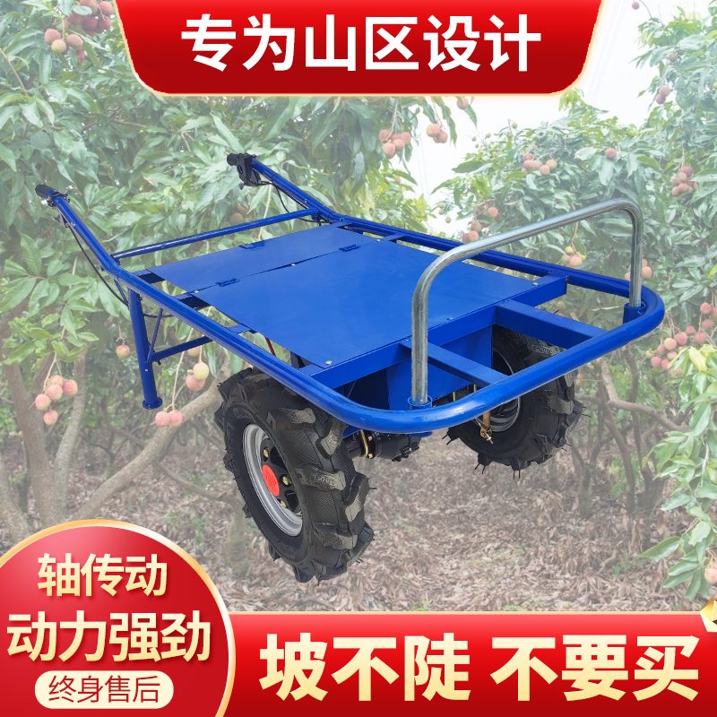 电动双轮鸡公车果园农p用手推车运输车养殖三轮车工地爬坡两轮小