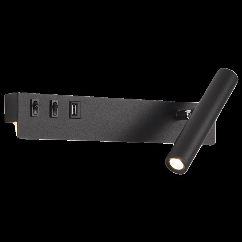 带开关可旋转壁灯l极简现代简约聚光阅读灯酒店卧室床头小射灯壁