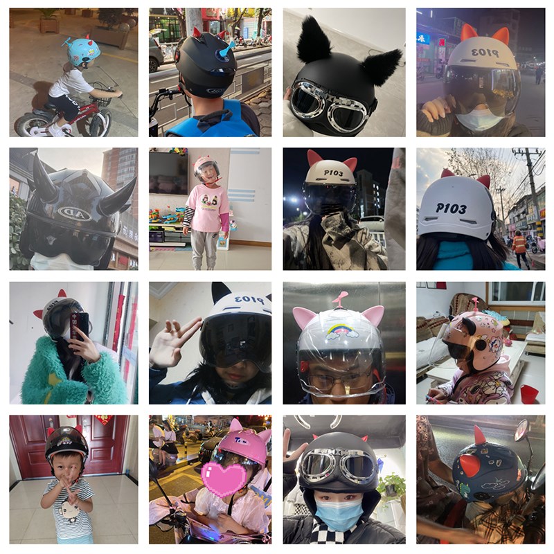 电动车装饰小黄鸭玩具男童女滑雪头盔装饰品搞怪耳朵儿童玩具男孩