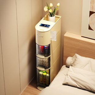 奶油风现代简约床头置物架卧室床边柜收纳柜新款 夹缝床头柜抽屉式