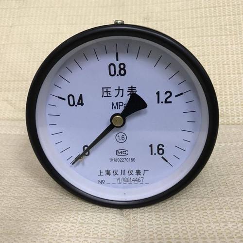 背接口压力表 Y-100-2 0-1.6mpa 直径100mm m20x1.5 精度1.6级