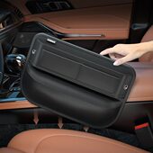 真皮多功能大容量车载牛皮中控整理车内收纳汽车座椅夹缝隙储物盒