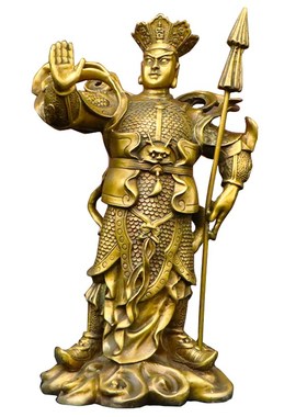 黄铜四大天王佛像摆件四大金刚y持国广目增长多闻天王护法神像一