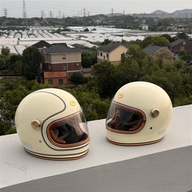 台湾FRS摩托车头盔覆古春秋头盔3C男女N踏板机车巡航四季全盔