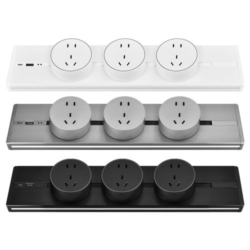 可移动轨道插座感应灯家用厨房餐柜电力导轨气氛灯滑轨插排带灯