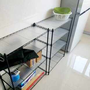 广佛顺4层厨房收纳架厨置物架储物架落地组合金属小型迷你夹缝架