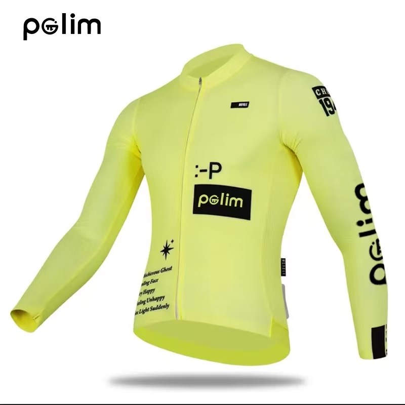 PAS长袖山地自行车骑行服修身英伦风机车服骑行服公路车男女