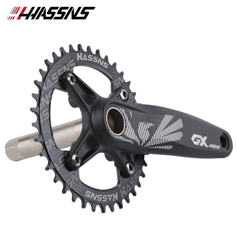 HASSNS登山自行车大齿盘中空一w体曲柄9S/10S/11S正负齿改装单盘