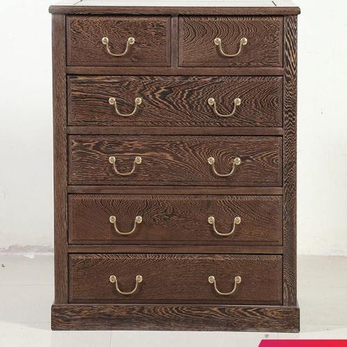 红木家具鸡翅木五斗柜素面抽屉中式防古实木卧室斗厨储物柜收纳柜