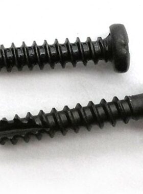 PT国标铁十字槽圆头盘头铣尾自攻螺钉黑色加硬/元头扇尾M3×5-25