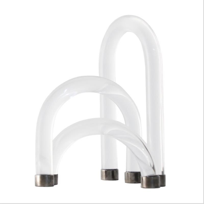 简约现代透明水晶白色树脂拱形A屏风摆件客厅玄关电视柜书房饰品