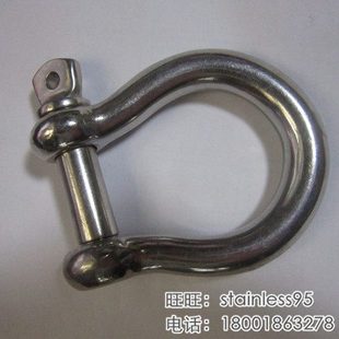 304不锈钢弓型卸扣 链条连接扣不锈钢卸扣M10扣内径28mm 圆形卸扣