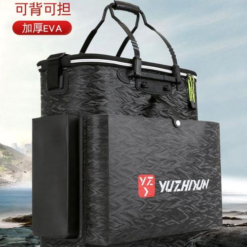 多功能钓鱼桶渔具包双肩背钓鱼箱装鱼桶加厚活鱼桶防水耐磨鱼护桶